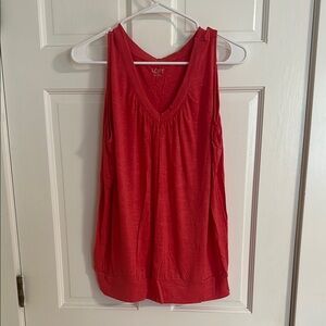 LOFT Red Relaxed Tank Top